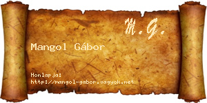 Mangol Gábor névjegykártya