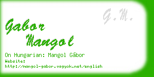 gabor mangol business card