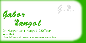 gabor mangol business card